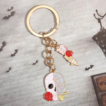 Νέα σειρά Halloween Keychain Skull Bat Tombstone κολοκυθάκι μπρελόκ με σμάλτο μπρελόκ Δώρα για γυναίκες άντρες Χειροποίητα κοσμήματα