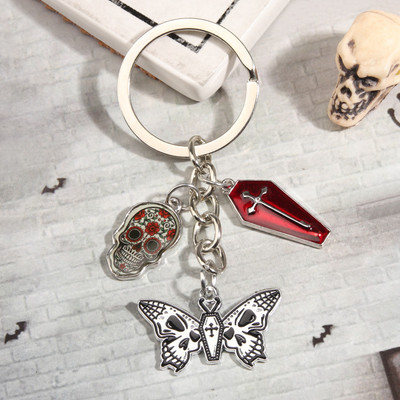 Noua serie de Halloween Breloc Craniu Liliac Piatră funerară Dovleac Breloc Email Breloc Cadouri de petrecere pentru femei Bărbați Bijuterii lucrate manual