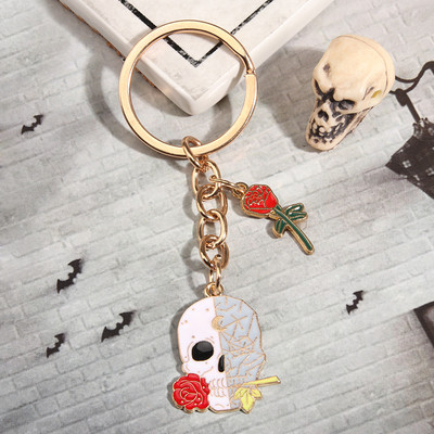Noua serie de Halloween Breloc Craniu Liliac Piatră funerară Dovleac Breloc Email Breloc Cadouri de petrecere pentru femei Bărbați Bijuterii lucrate manual