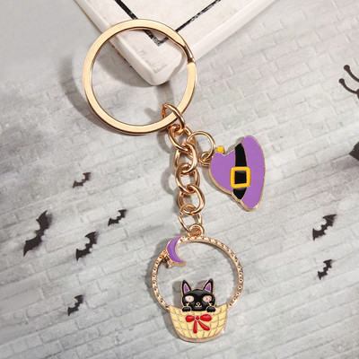 Noua serie de Halloween Breloc Craniu Liliac Piatră funerară Dovleac Breloc Email Breloc Cadouri de petrecere pentru femei Bărbați Bijuterii lucrate manual