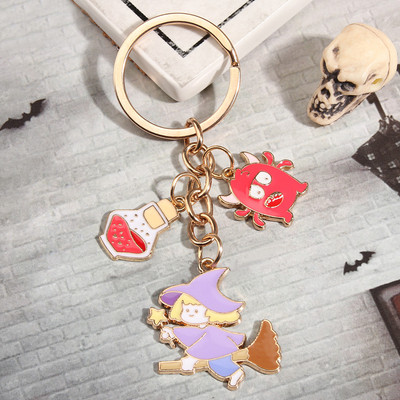 Noua serie de Halloween Breloc Craniu Liliac Piatră funerară Dovleac Breloc Email Breloc Cadouri de petrecere pentru femei Bărbați Bijuterii lucrate manual