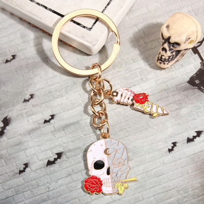 Noua serie de Halloween Breloc Craniu Liliac Piatră funerară Dovleac Breloc Email Breloc Cadouri de petrecere pentru femei Bărbați Bijuterii lucrate manual
