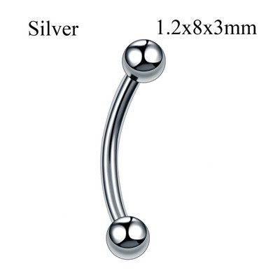 10 buc/lot G23 Cristal de titan curbat Barbell Sprânceană Banana Piercing Inele ureche Tragus Helix Inele pentru buric Bijuterii Bijoux Earlets
