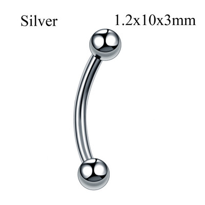 10 buc/lot G23 Cristal de titan curbat Barbell Sprânceană Banana Piercing Inele ureche Tragus Helix Inele pentru buric Bijuterii Bijoux Earlets