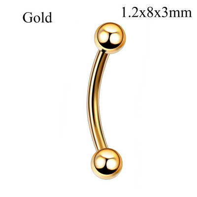 10 buc/lot G23 Cristal de titan curbat Barbell Sprânceană Banana Piercing Inele ureche Tragus Helix Inele pentru buric Bijuterii Bijoux Earlets