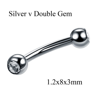 10 buc/lot G23 Cristal de titan curbat Barbell Sprânceană Banana Piercing Inele ureche Tragus Helix Inele pentru buric Bijuterii Bijoux Earlets