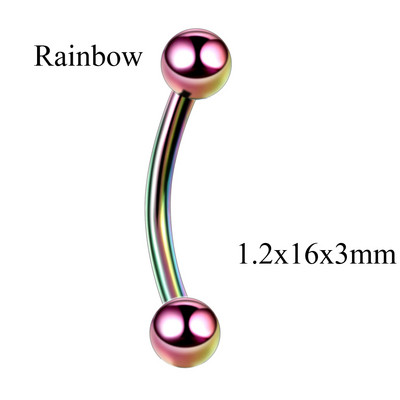 10 buc/lot G23 Cristal de titan curbat Barbell Sprânceană Banana Piercing Inele ureche Tragus Helix Inele pentru buric Bijuterii Bijoux Earlets