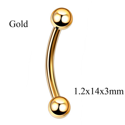 10 buc/lot G23 Cristal de titan curbat Barbell Sprânceană Banana Piercing Inele ureche Tragus Helix Inele pentru buric Bijuterii Bijoux Earlets
