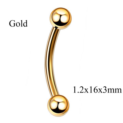10 buc/lot G23 Cristal de titan curbat Barbell Sprânceană Banana Piercing Inele ureche Tragus Helix Inele pentru buric Bijuterii Bijoux Earlets