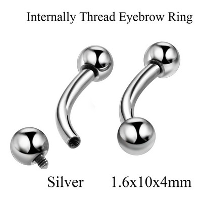 10 buc/lot G23 Cristal de titan curbat Barbell Sprânceană Banana Piercing Inele ureche Tragus Helix Inele pentru buric Bijuterii Bijoux Earlets