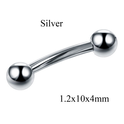 10 buc/lot G23 Cristal de titan curbat Barbell Sprânceană Banana Piercing Inele ureche Tragus Helix Inele pentru buric Bijuterii Bijoux Earlets