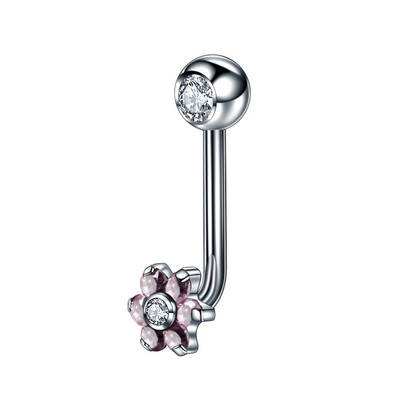 10 buc/lot bijuterie de cristal de titan Christina piercing cu capotă verticală floare vagin piercing genital inele sexy pentru buze piercing bijuterii