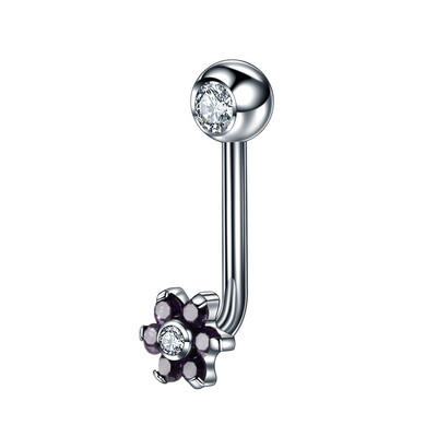 10 buc/lot bijuterie de cristal de titan Christina piercing cu capotă verticală floare vagin piercing genital inele sexy pentru buze piercing bijuterii