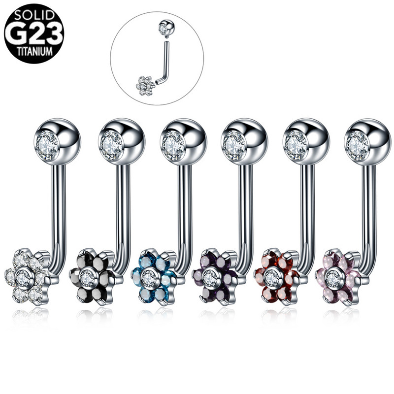 10 buc/lot bijuterie de cristal de titan Christina piercing cu capotă verticală floare vagin piercing genital inele sexy pentru buze piercing bijuterii