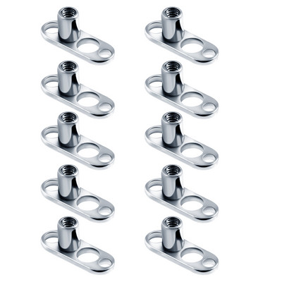 10pcs/lot G23 Titanium Micro Dermal Piercings Set Dermal Anchor Base Skinner Diver Dermal Base Sexy Body Piercings Jewelry 14G