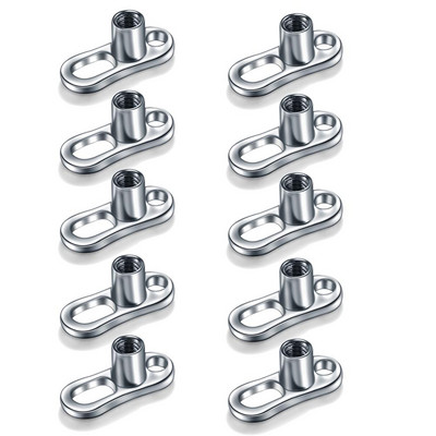 10pcs/lot G23 Titanium Micro Dermal Piercings Set Dermal Anchor Base Skinner Diver Dermal Base Sexy Body Piercings Jewelry 14G