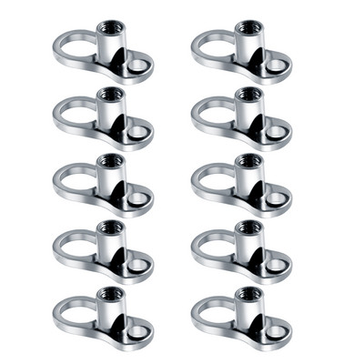 10pcs/lot G23 Titanium Micro Dermal Piercings Set Dermal Anchor Base Skinner Diver Dermal Base Sexy Body Piercings Jewelry 14G