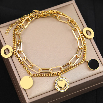 Gležanj od nehrđajućeg čelika Romantično srce Kristalni privjesak od cirkona Seksi lančići za noge Modni gležnjevi za žene Nakit Vjenčani darovi