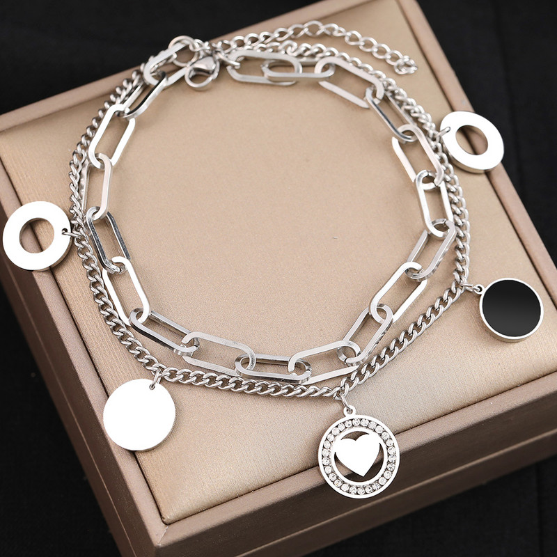 Gležanj od nehrđajućeg čelika Romantično srce Kristalni privjesak od cirkona Seksi lančići za noge Modni gležnjevi za žene Nakit Vjenčani darovi