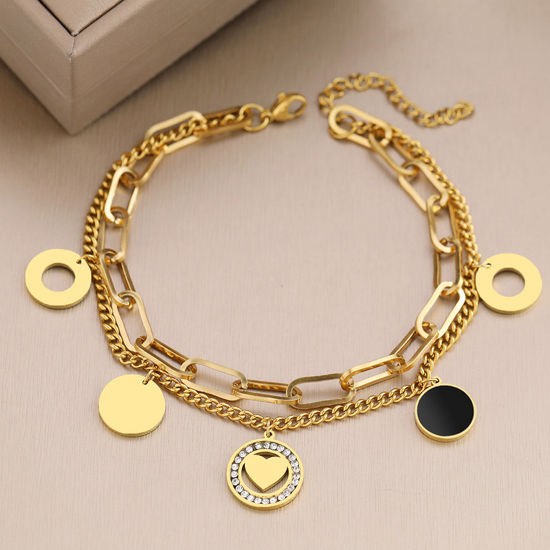 Gležanj od nehrđajućeg čelika Romantično srce Kristalni privjesak od cirkona Seksi lančići za noge Modni gležnjevi za žene Nakit Vjenčani darovi