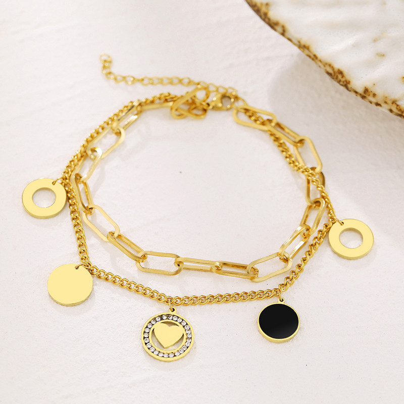 Gležanj od nehrđajućeg čelika Romantično srce Kristalni privjesak od cirkona Seksi lančići za noge Modni gležnjevi za žene Nakit Vjenčani darovi