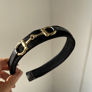 Fflacell Coreea de epocă cataramă metalică negru alb catifea Houndstooth grilă agrafă bentiță pentru fete temperament accesorii de păr