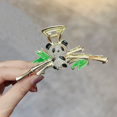 Stil chinezesc panda bambus agrafă mare de păr pentru femei la modă temperament gheare de păr 2022 noi agrafe de rechin