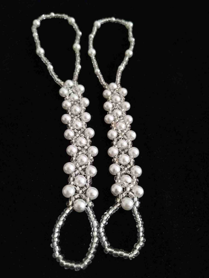 1 buc. gleznă de perle de imitație de epocă, bijuterii de vară, desculț, unică, boho, pentru degete de plajă, brățară de gleznă pentru femei