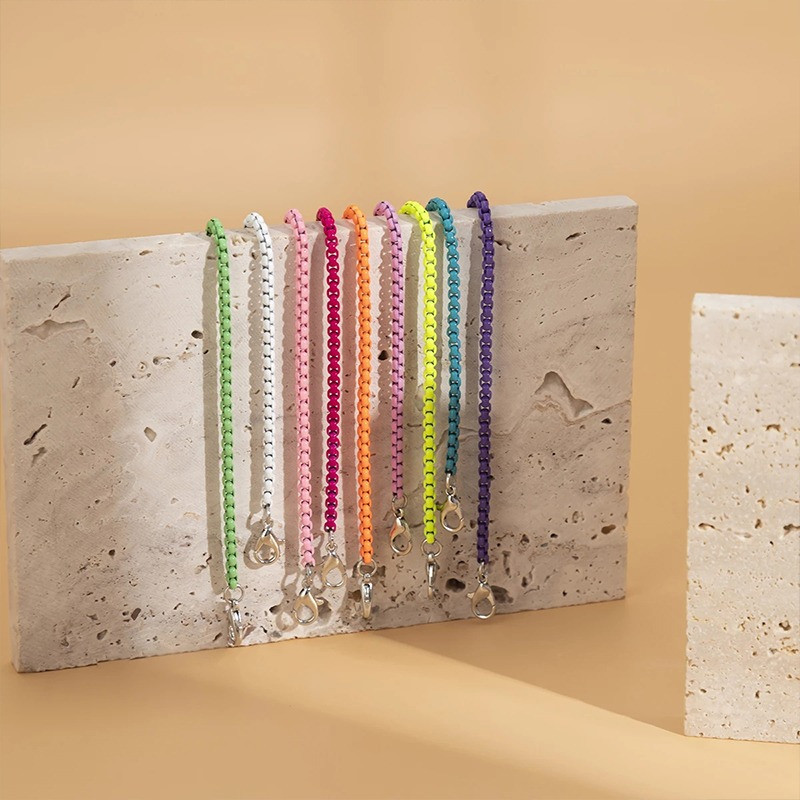 2022 noi glezne de culoare bomboană pentru femei personalizate de vară lanț de picior brățară curea de gleznă pe picior bijuterii boho la modă