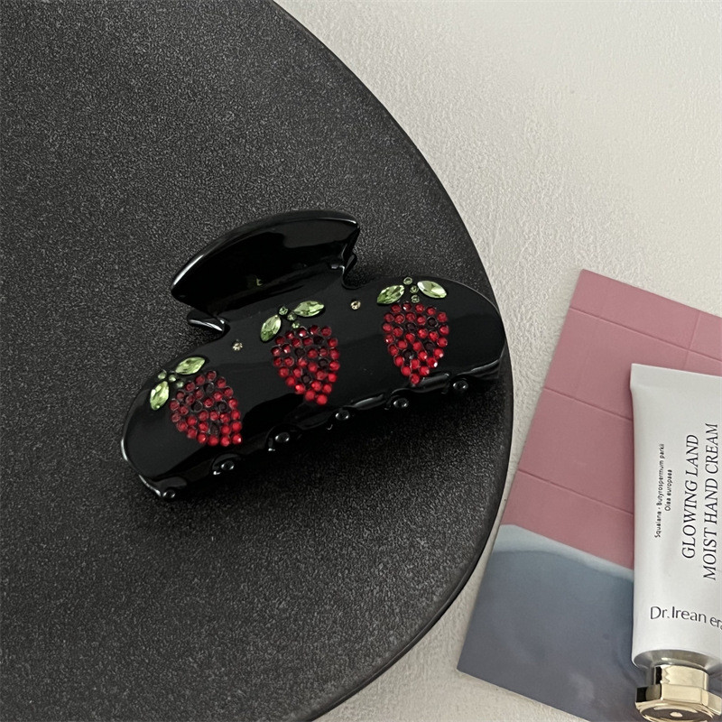 Franceză Retro Acetat Grab Hair Clip Flower Strass INS Ac Hair Fashion Fată Dulce Gheare Păr Accesorii pentru păr