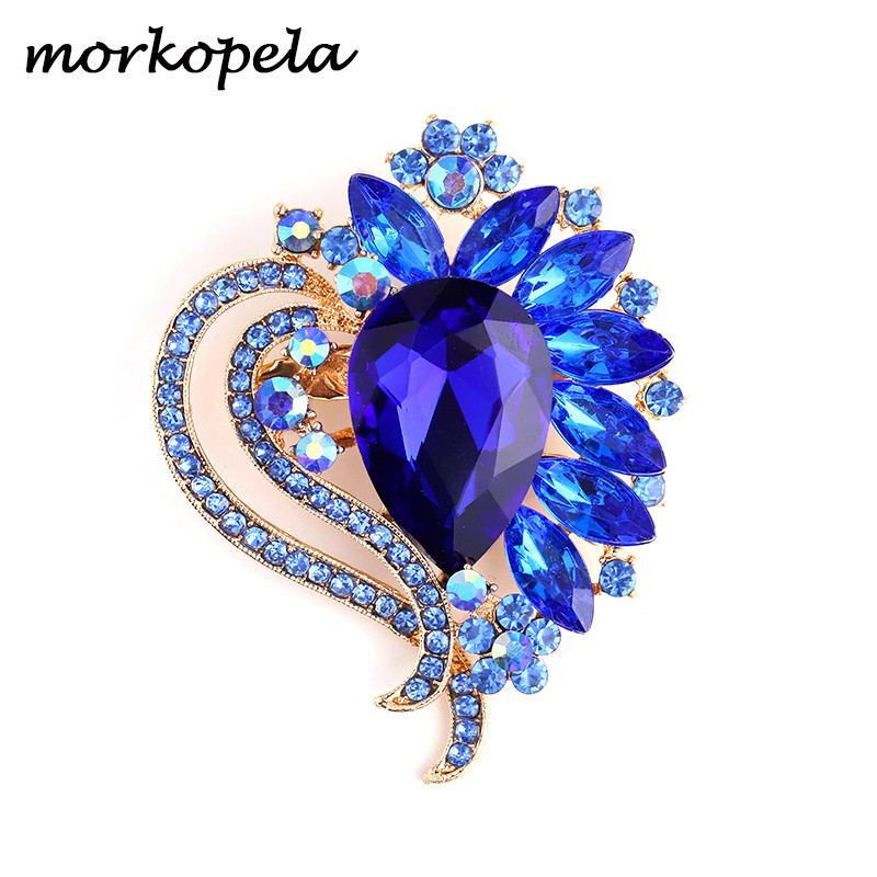 Broșă mare din cristal Morkopela, broșe și ace de petrecere, broșă pentru rochie de mireasă, accesorii de bijuterii