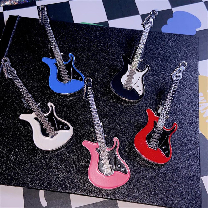 Nová Harajuku roztomilá gitarová kovová sponka do vlasov pre ženy, punková kovová sponka do vlasov s motívom ťažkého priemyslu, sponky do vlasov, dievčenské šperky Y2K
