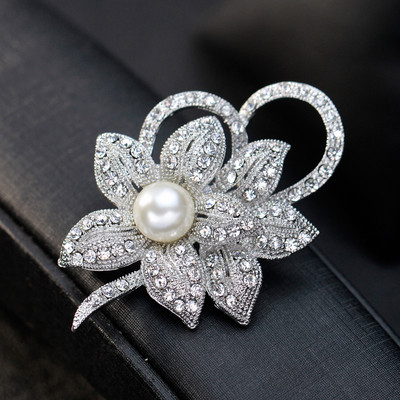 Imitatie Pietre Pretioase Cristal Flori Brose Ace Brose Mari De Nunta Vintage Buchet Pentru Femei Accesorii Rochii