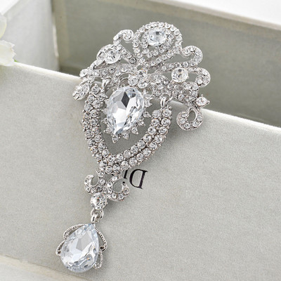 Imitatie Pietre Pretioase Cristal Flori Brose Ace Brose Mari De Nunta Vintage Buchet Pentru Femei Accesorii Rochii