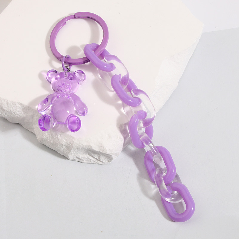 Breloc drăguț din plastic acrilic, lanț de legături, breloc de rășină, ursuleț, cadouri de prietenie pentru femei, fete, bijuterii lucrate manual