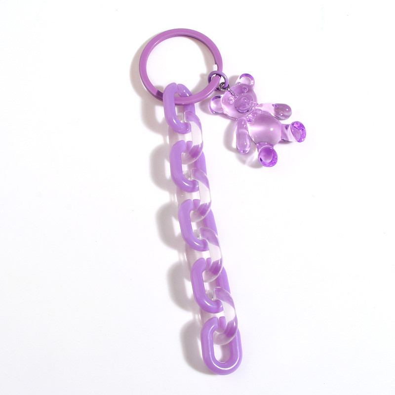 Breloc drăguț din plastic acrilic, lanț de legături, breloc de rășină, ursuleț, cadouri de prietenie pentru femei, fete, bijuterii lucrate manual