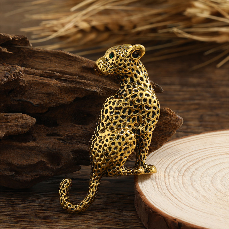 Morkopela Broșe noi de epocă drăguț cu tigru, animale vii, broșă leopard, ace, bijuterii pentru bărbați și femei, prieteni, cadouri de Crăciun