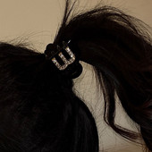 Agrafă pentru coadă de cal pentru fete, 2022, clemă de păr din acrilic, de înaltă calitate, cu strass, litera M, accesorii de păr pentru femei