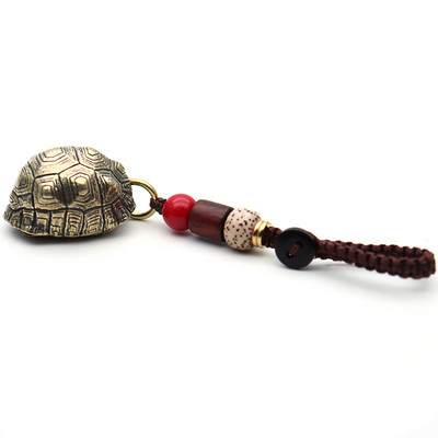 Pandantive cu clopoței din coajă de țestoasă din alamă de epocă pentru breloc, bijuterii, norocos, Feng Shui, bricolaj, agățat, șnur, accesorii, brelocuri broaște țestoasă