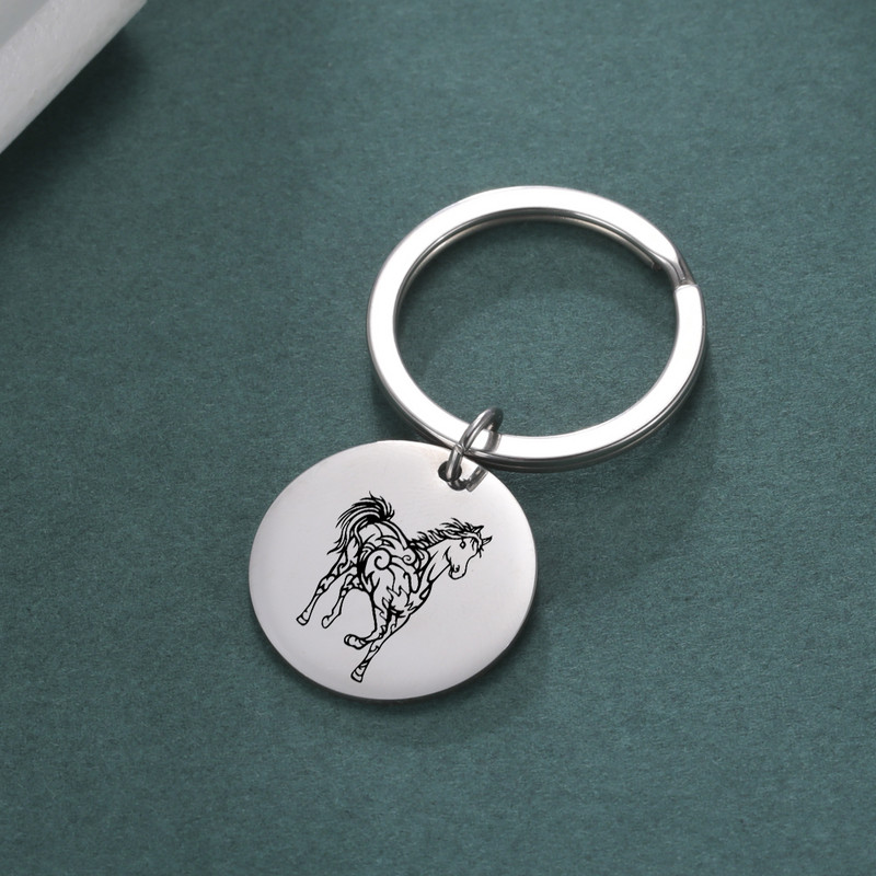 My Shape Horse Breloc Animal Breloc Auriu Argintiu Culoare Oțel Inoxidabil Breloc Pandent Portacheie Bijuterii de modă