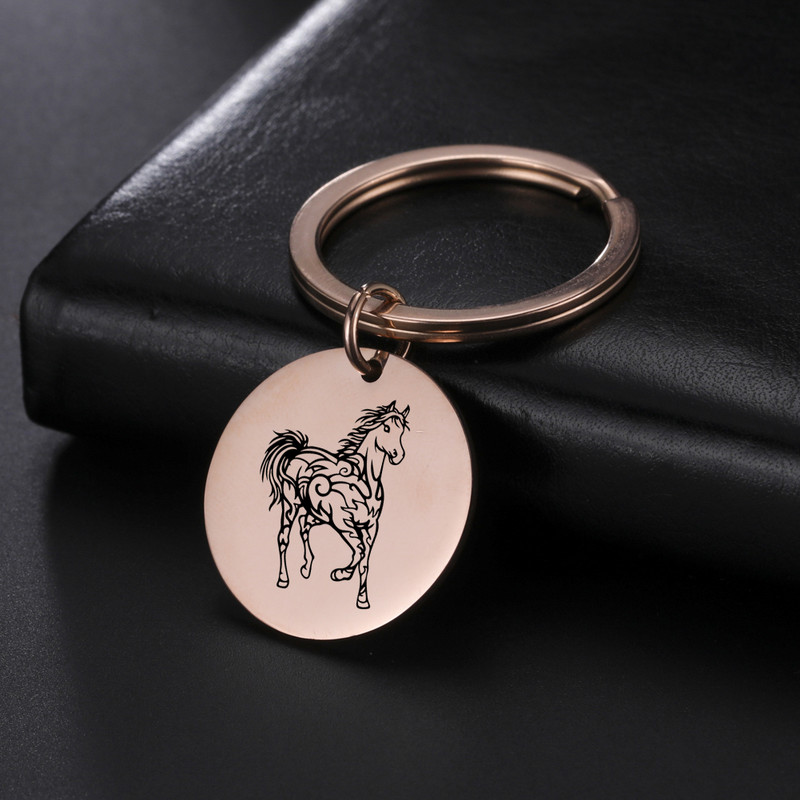 My Shape Horse Breloc Animal Breloc Auriu Argintiu Culoare Oțel Inoxidabil Breloc Pandent Portacheie Bijuterii de modă