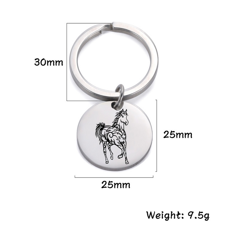 My Shape Horse Breloc Animal Breloc Auriu Argintiu Culoare Oțel Inoxidabil Breloc Pandent Portacheie Bijuterii de modă