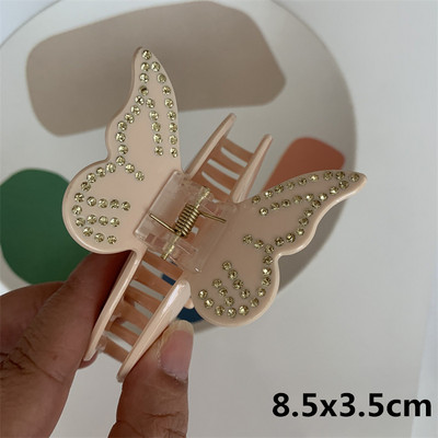 Acetat De Zircon De Lux De Epocă Gheară De Păr Fată Dulce Crab Agrafă De Păr Strasuri Floare Coprica Accesorii De Păr Pentru Femei