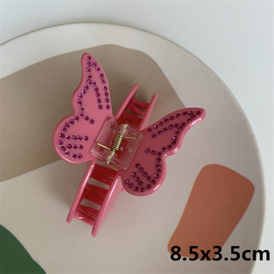 Acetat De Zircon De Lux De Epocă Gheară De Păr Fată Dulce Crab Agrafă De Păr Strasuri Floare Coprica Accesorii De Păr Pentru Femei