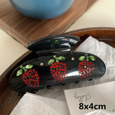 Acetat De Zircon De Lux De Epocă Gheară De Păr Fată Dulce Crab Agrafă De Păr Strasuri Floare Coprica Accesorii De Păr Pentru Femei