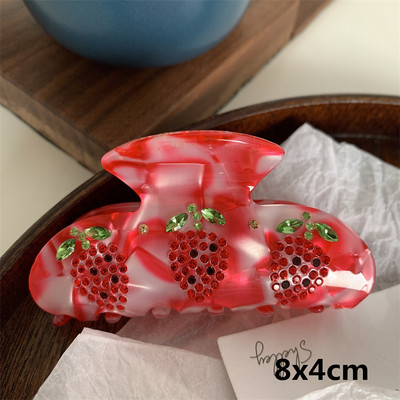 Acetat De Zircon De Lux De Epocă Gheară De Păr Fată Dulce Crab Agrafă De Păr Strasuri Floare Coprica Accesorii De Păr Pentru Femei