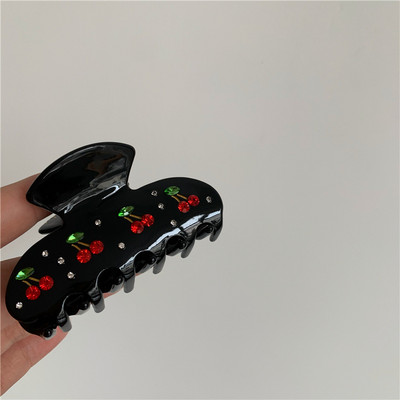 Acetat De Zircon De Lux De Epocă Gheară De Păr Fată Dulce Crab Agrafă De Păr Strasuri Floare Coprica Accesorii De Păr Pentru Femei