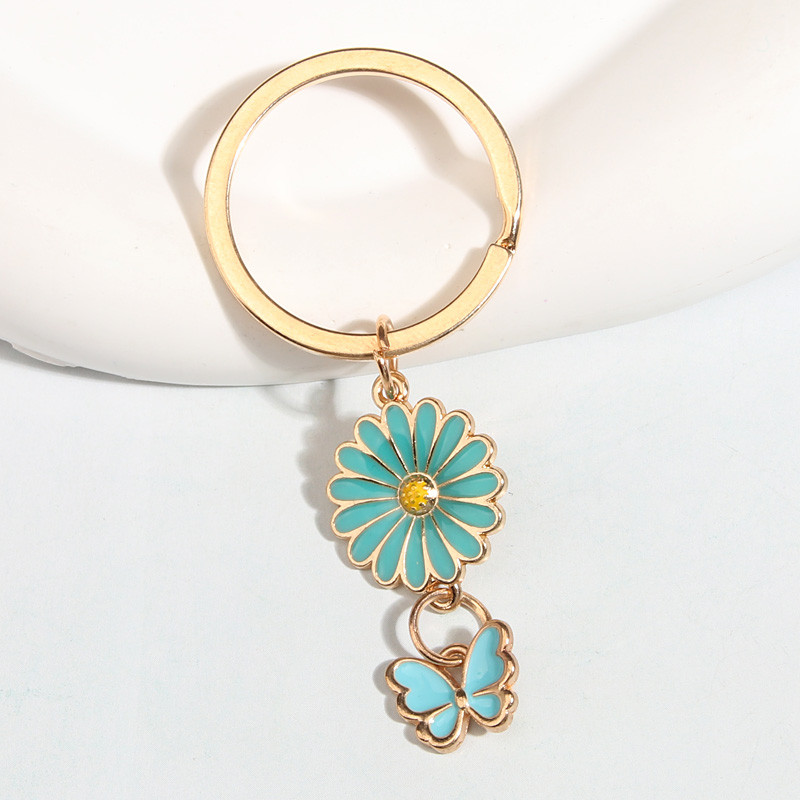 Breloc drăguț emailat, floarea soarelui, fluture, breloc de grădină, breloc pentru femei, bărbați, accesoriu pentru geantă, cadouri de bijuterii DIY