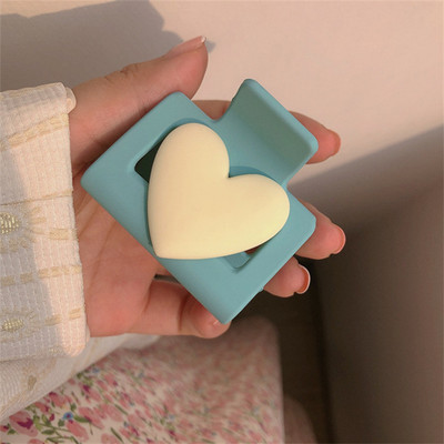 Fată de modă coreeană Gheare de păr cu inimă dulce Agrafă de păr din rășină roz Accesorii de păr pentru femei 2022 Bareta de ac de vară