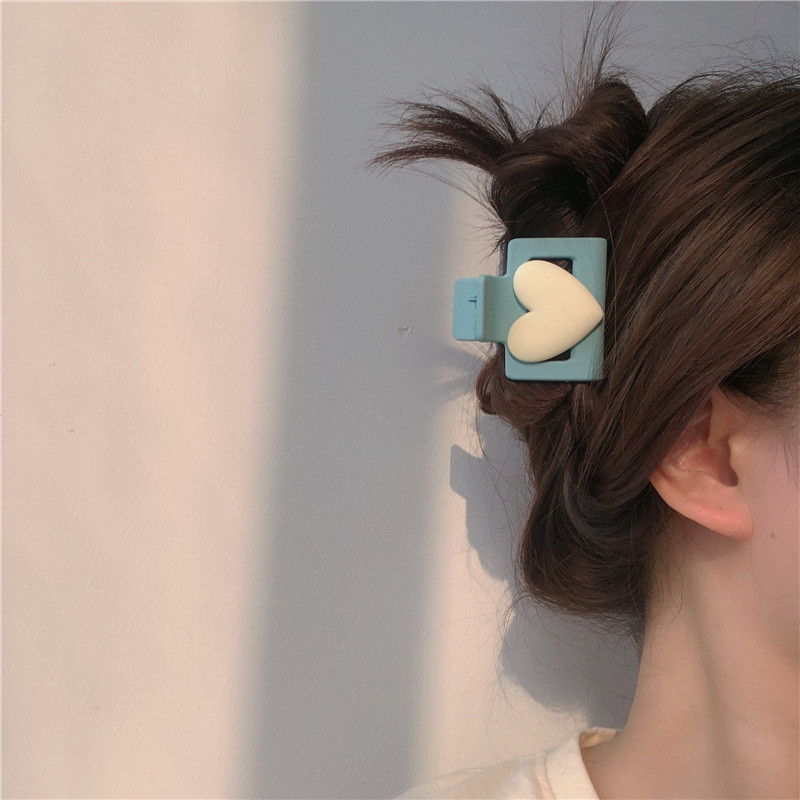 Fată de modă coreeană Gheare de păr cu inimă dulce Agrafă de păr din rășină roz Accesorii de păr pentru femei 2022 Bareta de ac de vară